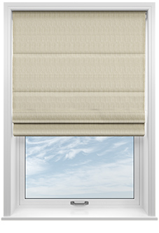 Braemar, Light Ecru - Motorised Roman Blind